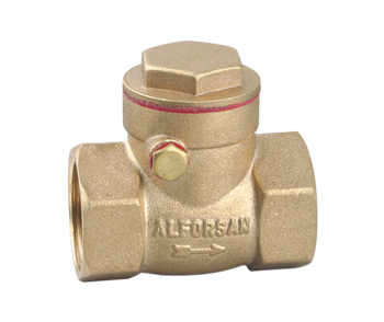 1" Brass Swing Check Valve - Click Image to Close